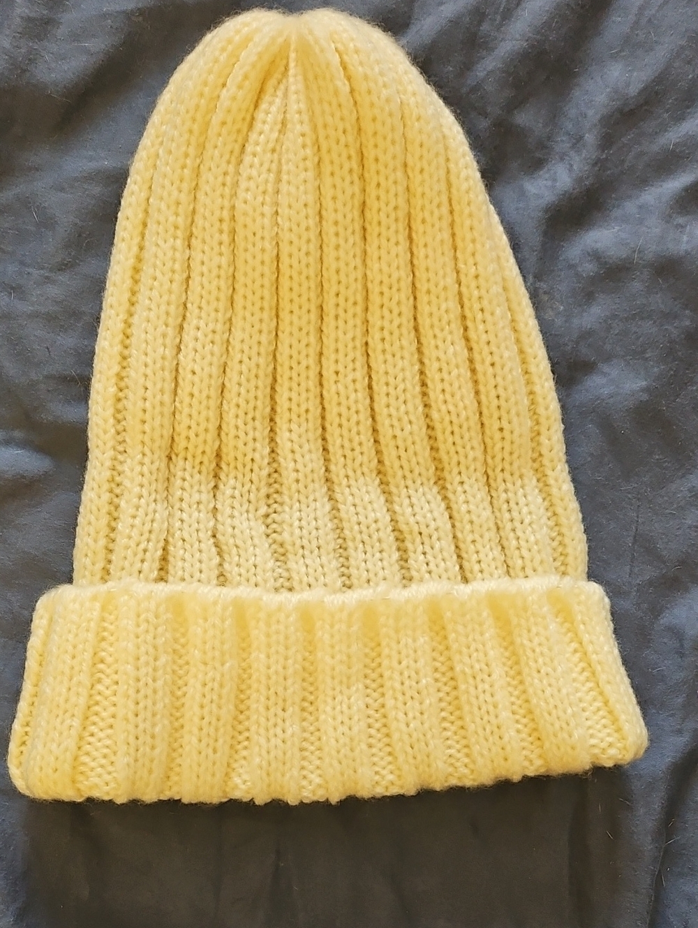 Vintage Cream Knit Beanie Hat - Unisex
